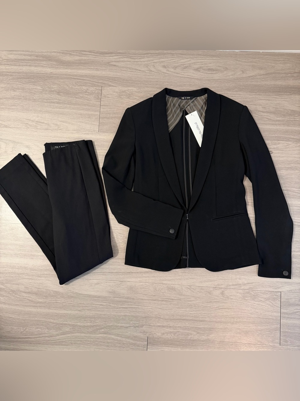 Rag and Bone, Black Pant Suit Set | Women’s Top 4 Bottoms 6